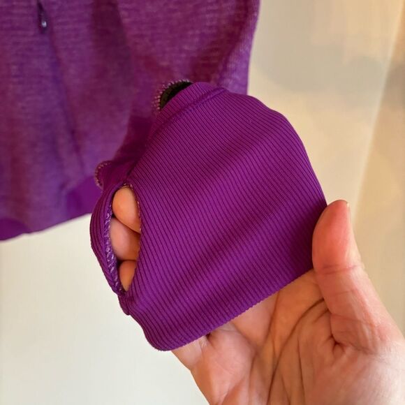 Lululemon Womens Long Sleeve Running 1/3 Zip Pullover Sweatshirt Sz 6 Purple EUC - Picture 7 of 10